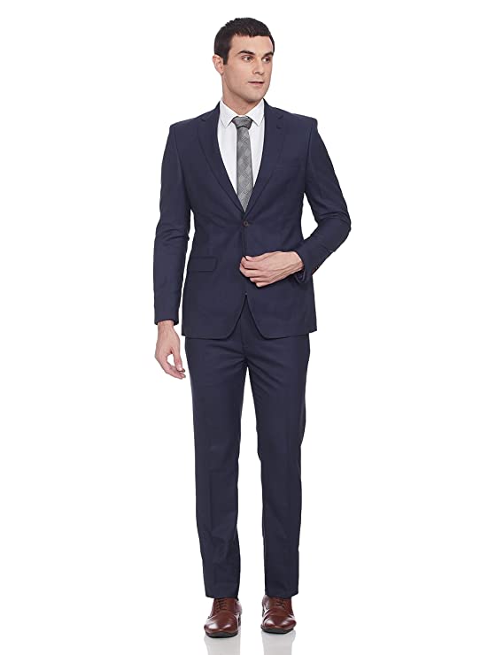 Raymond Men's Poly Viscose Notch Lapel Suit (RMDX01827-V8_Purple_Small)